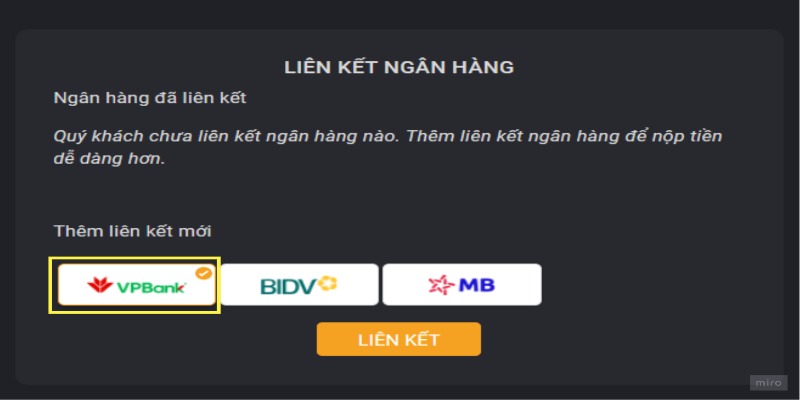 Ngân hàng đã liên kết